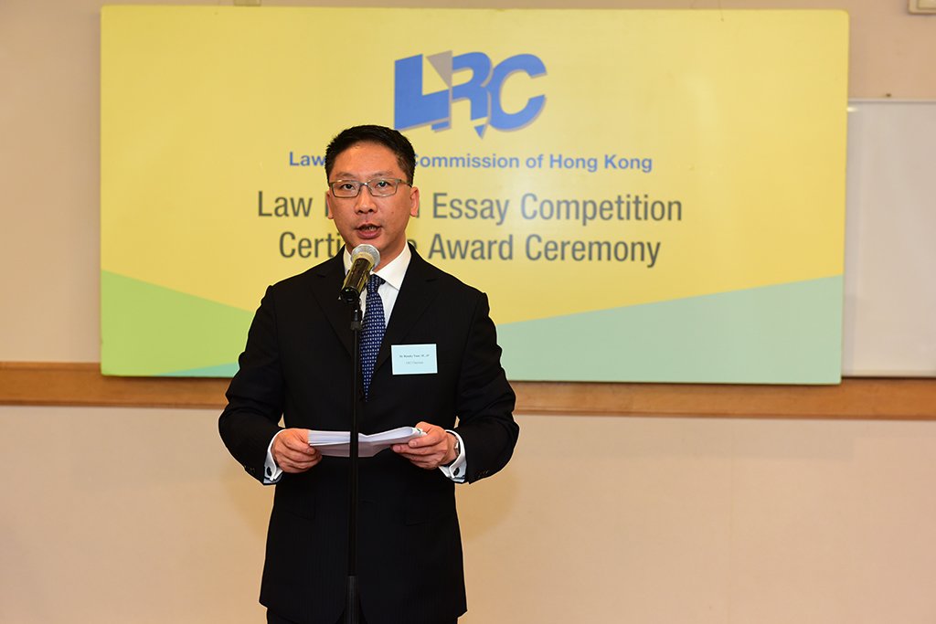 Mr Rimsky Yuen, SC, LRC Chairman delivered welcome address