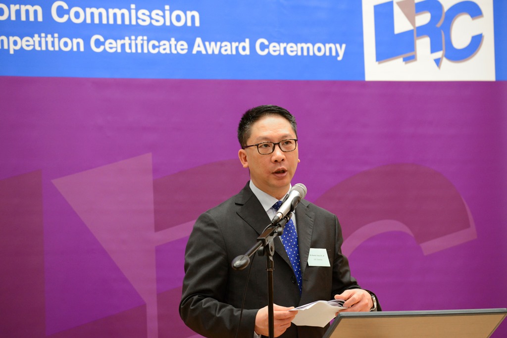 Mr Rimsky Yuen, SC, LRC Chairman delivered welcome address